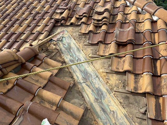 棟板金回りの清掃